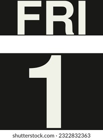 Daily calendar on black background vector.