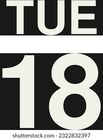 Daily calendar on black background vector.
