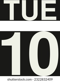 Daily calendar on black background vector.