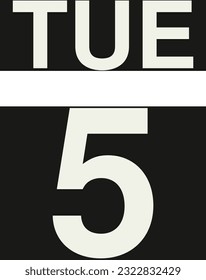 Daily calendar on black background vector.