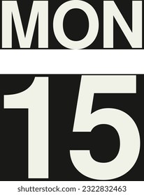 Daily calendar on black background vector.