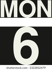 Daily calendar on black background vector.