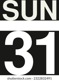 Daily calendar on black background vector.