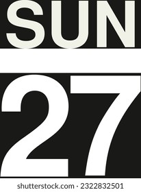 Daily calendar on black background vector.