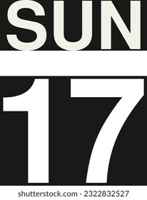 Daily calendar on black background vector.