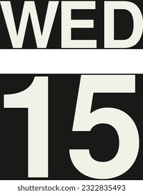 Daily calendar on black background vector.