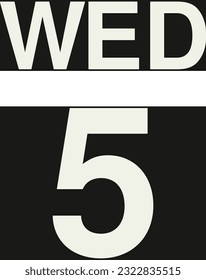 Daily calendar on black background vector.