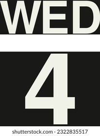 Daily calendar on black background vector.