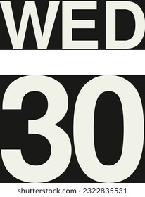 Daily calendar on black background vector.