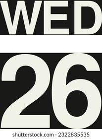 Daily calendar on black background vector.