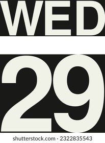 Daily calendar on black background vector.
