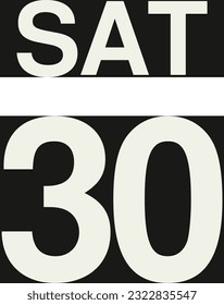 Daily calendar on black background vector.
