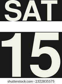 Daily calendar on black background vector.