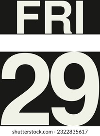 Daily calendar on black background vector.