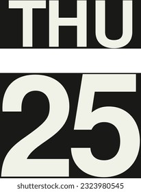 Daily calendar on black background vector.