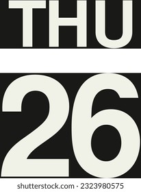 Daily calendar on black background vector.