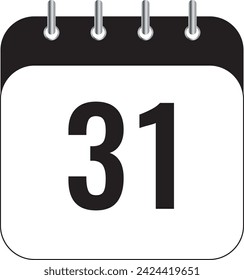 In: Daily Calendar Vector. Weißer Hintergrund