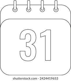 Daily Calendar vector. White Background