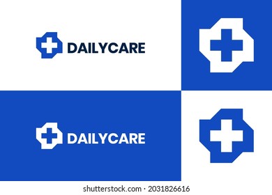 Daily Care Medical Pharmacy Logo Design Template for company business.
