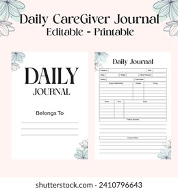 Daily Caregiver Journal - (KDP Interior)