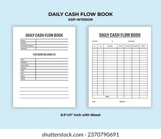 Daily Cash Flow Book KDP Interior