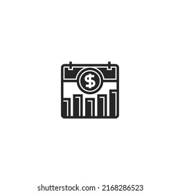 Daily chart line icon. black linear style sign for mobile concept and web design. Outline vector icon. Symbol, logo illustration. Vector graphic