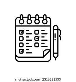 Daily Checklist icon in vector. Illustration