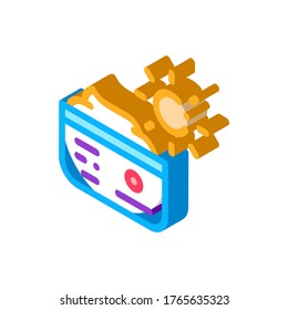 Vector de iconos de crema diario. Signo de Isometric Daily Cream. ilustración de símbolo aislado de color