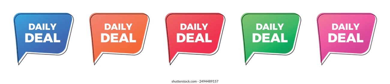 Daily deal sale colorful balloon sticker set.