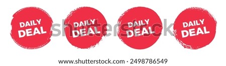 Daily Deal - Set of Vector Paint Grunge Brush Strokes