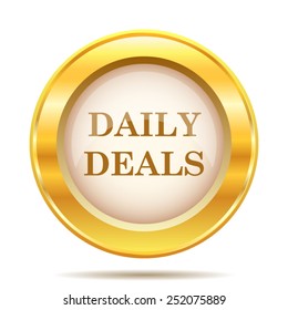 Daily deals icon. Internet button on white background. EPS10 vector. 