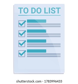 Daily to do list icon. Cartoon of daily to do list vector icon for web design isolated on white background