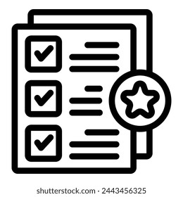 Daily to do list icon outline vector. Home activities. Work day house