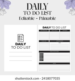 Daily To Do List Kdp Interior