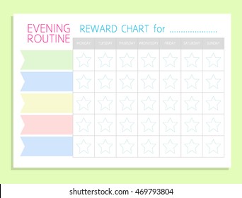 Daily Routine Sticker Chart