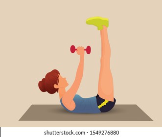 Daily exercise routine for women at home ,Faceless woman exercising,