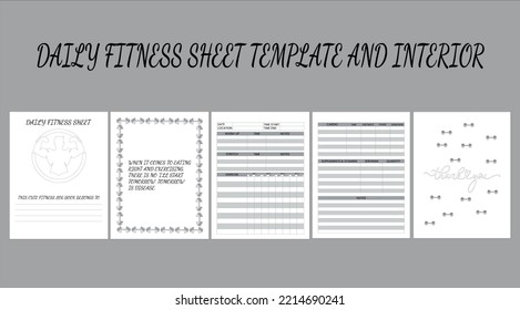 DAILY FITNESS SHEET TEMPLATE l INTERIOR