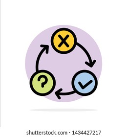 Daily, Flow, Issues, Organization, Realization Abstract Circle Background Flat color Icon