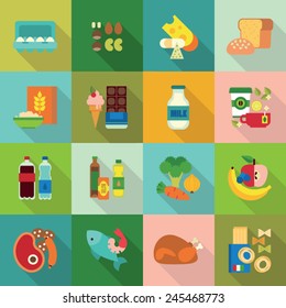 daily food icon set