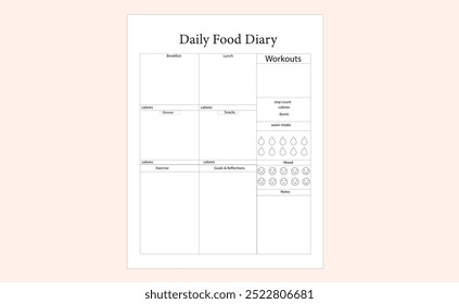 daily food journal Kdp Interiors