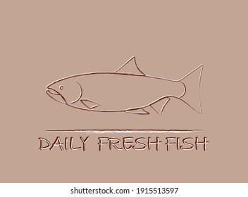 Tägliche frische Fischkarte, Vektorgrafik