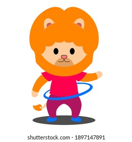 Daily fun activities. funny character Vector illustration