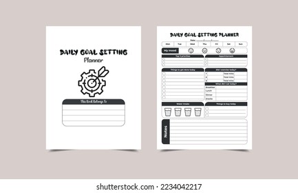 Daily Goal Setting Planner for kdp interior