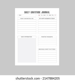 Daily Gratitude journal kdp interior template