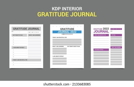 Daily Gratitude Planner Design template..eps