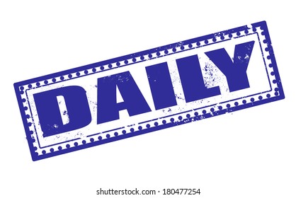 daily grunge stamp with on vector illustration
