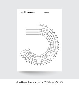 daily habit tracker, paper, notebook, blank, business, sheet, page, design, empty, notepad, template, document, list, line, office, lined