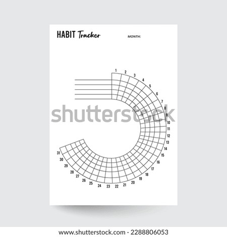 daily habit tracker, paper, notebook, blank, business, sheet, page, design, empty, notepad, template, document, list, line, office, lined