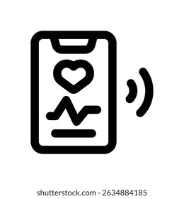daily health app line icon. Clean and minimalist vector icon for websites, mobile apps, presentations, and logos. Fully scalable and customizable for any project.