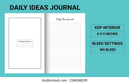 Daily Ideas Journal - Kdp Interior